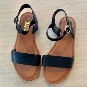Stylish Black and Tan Women's Sandals